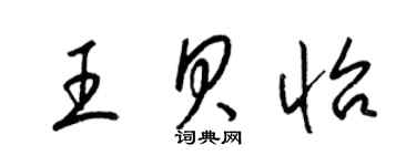 梁錦英王貝怡草書個性簽名怎么寫