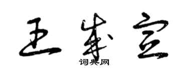 曾慶福王成宣草書個性簽名怎么寫