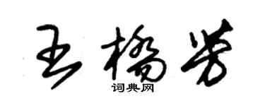 朱錫榮王橋芳草書個性簽名怎么寫