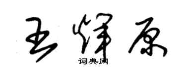 朱錫榮王輝原草書個性簽名怎么寫