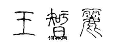 陳聲遠王智麗篆書個性簽名怎么寫