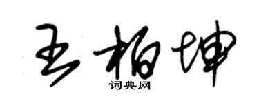 朱錫榮王柏坤草書個性簽名怎么寫