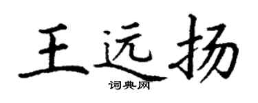 丁謙王遠揚楷書個性簽名怎么寫