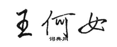 駱恆光王何女行書個性簽名怎么寫