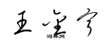 梁錦英王金寧草書個性簽名怎么寫