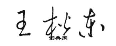 駱恆光王楷東草書個性簽名怎么寫