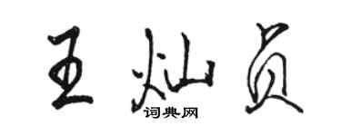 駱恆光王燦貞行書個性簽名怎么寫