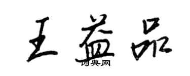 王正良王益品行書個性簽名怎么寫