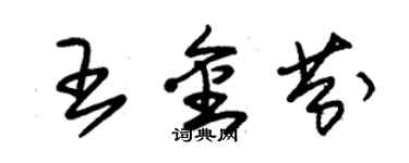 朱錫榮王金芬草書個性簽名怎么寫