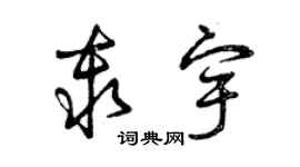 曾慶福秦宇草書個性簽名怎么寫