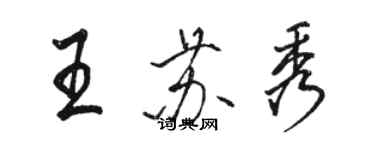 駱恆光王蘇秀行書個性簽名怎么寫