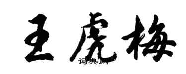 胡問遂王虎梅行書個性簽名怎么寫
