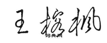 駱恆光王榕楓草書個性簽名怎么寫