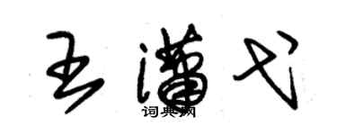 朱錫榮王瀟弋草書個性簽名怎么寫