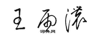 駱恆光王雨濃草書個性簽名怎么寫