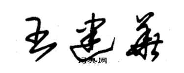 朱錫榮王建華草書個性簽名怎么寫