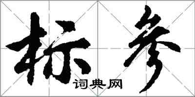 胡問遂標參行書怎么寫