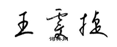 梁錦英王雯捷草書個性簽名怎么寫