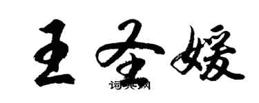 胡問遂王聖媛行書個性簽名怎么寫