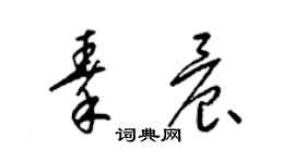 梁錦英秦晨草書個性簽名怎么寫