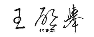 駱恆光王啟舉草書個性簽名怎么寫