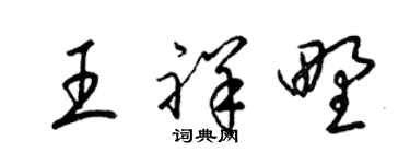 梁錦英王祥野草書個性簽名怎么寫
