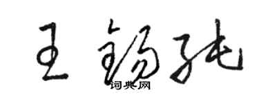 駱恆光王錫純草書個性簽名怎么寫