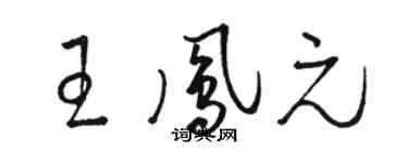駱恆光王鳳元草書個性簽名怎么寫