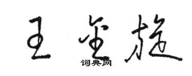 駱恆光王金旋草書個性簽名怎么寫