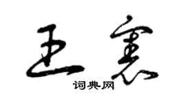 曾慶福王憲草書個性簽名怎么寫