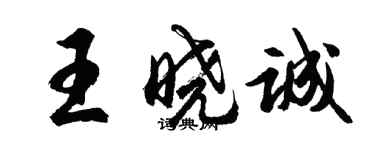 胡問遂王曉誠行書個性簽名怎么寫