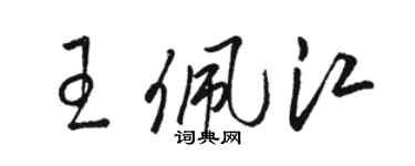 駱恆光王佩江草書個性簽名怎么寫