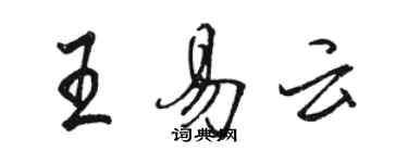 駱恆光王易雲行書個性簽名怎么寫