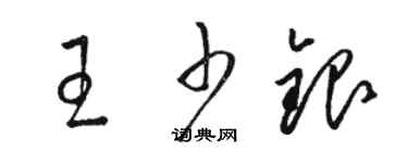 駱恆光王少銀草書個性簽名怎么寫