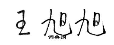 駱恆光王旭旭草書個性簽名怎么寫