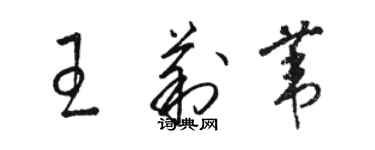 駱恆光王莉葦草書個性簽名怎么寫