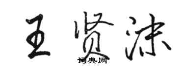 駱恆光王賢沫行書個性簽名怎么寫