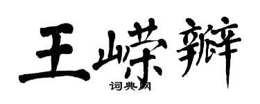 翁闓運王嶸瓣楷書個性簽名怎么寫