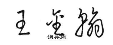 駱恆光王金翰草書個性簽名怎么寫