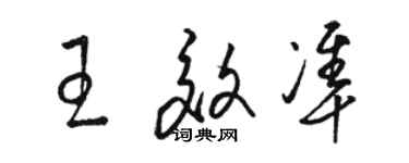 駱恆光王效準草書個性簽名怎么寫