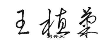 駱恆光王植菊草書個性簽名怎么寫