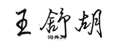 駱恆光王舒胡行書個性簽名怎么寫