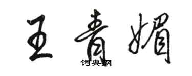 駱恆光王青媚行書個性簽名怎么寫