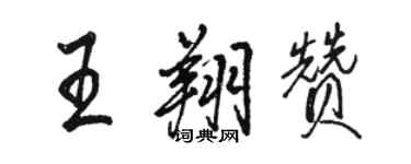 駱恆光王翔贊行書個性簽名怎么寫