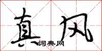 段相林真風行書怎么寫