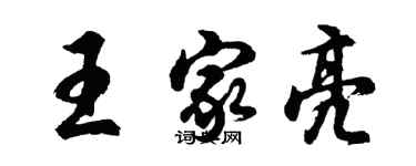胡問遂王家亮行書個性簽名怎么寫