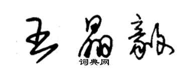 朱錫榮王晶毅草書個性簽名怎么寫