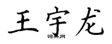丁謙王宇龍楷書個性簽名怎么寫