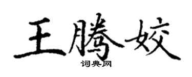 丁謙王騰姣楷書個性簽名怎么寫