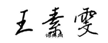 王正良王素雯行書個性簽名怎么寫